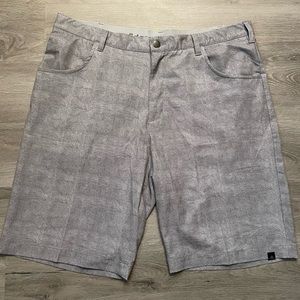 Adidas Men’s light gray flat front shorts, golf short style 36W
